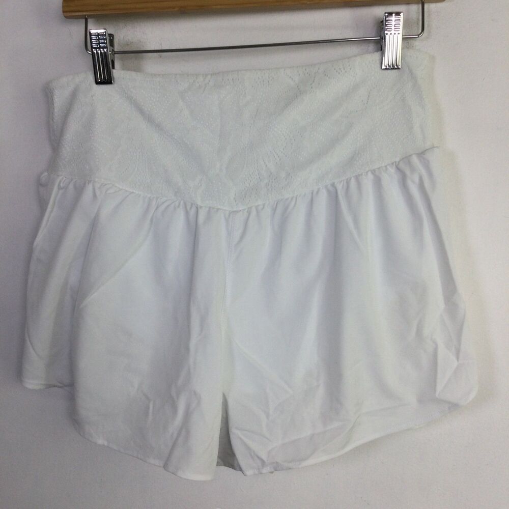 Halara Womens High Waisted Breezeful Shorts Stretch White Size Large NWT - Picture 7 of 11